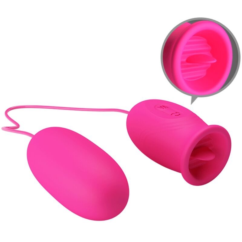 Œuf Vibrant Daisy Langue Stimulante Clitoris 12 Vibrations Rechargeable - Pretty Love