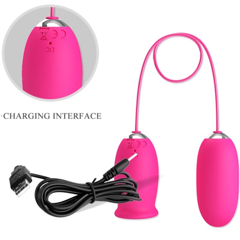 Œuf Vibrant Daisy Langue Stimulante Clitoris 12 Vibrations Rechargeable - Pretty Love