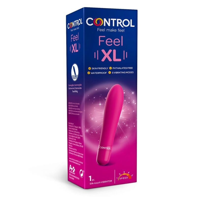 Œuf Vibrant Feel XL Silicone 5 Vibrations Étanche - Control