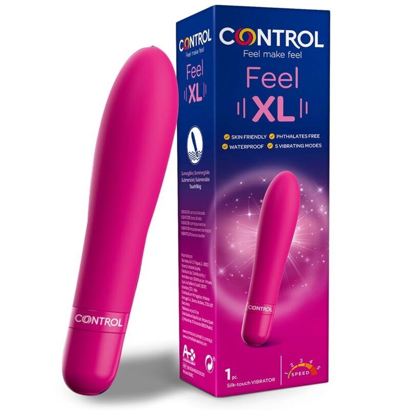 Œuf Vibrant Feel XL Silicone 5 Vibrations Étanche - Control