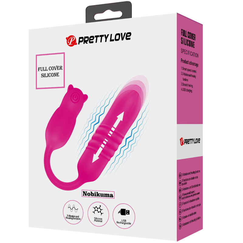 Œuf Vibrant Nobikuma Silicone Rechargeable 3 Vibrations - Pretty Love