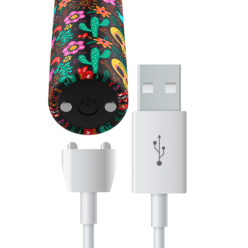 Œuf Vibrant Rechargeable Floral 10 Modes Submersible Compact - Custom Bullets