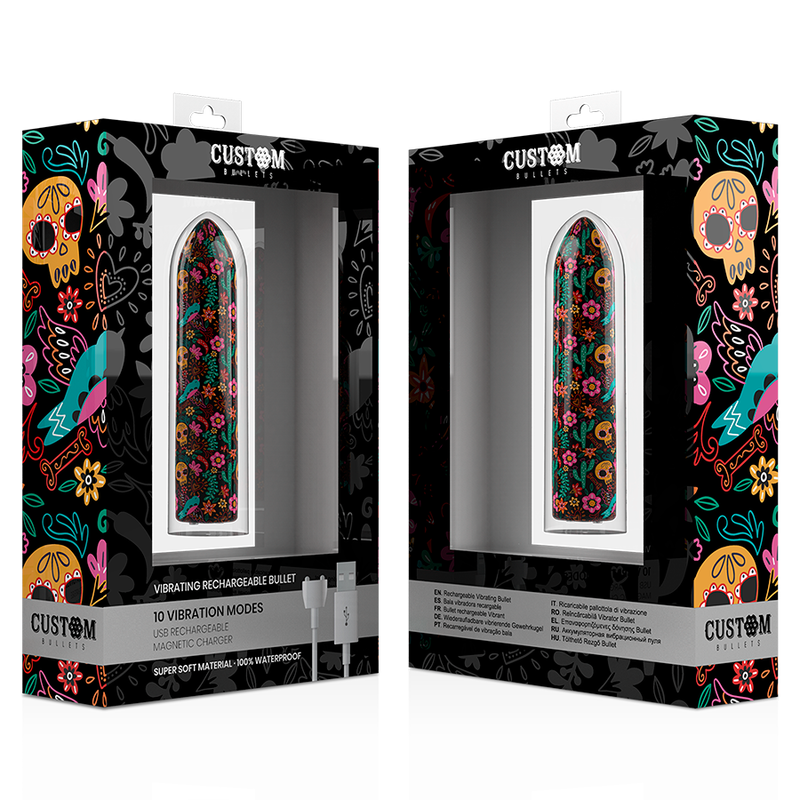 Œuf Vibrant Rechargeable Floral 10 Modes Submersible Compact - Custom Bullets
