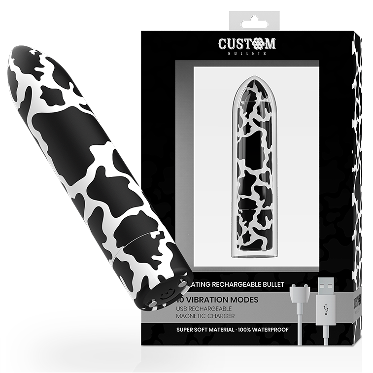 Œuf Vibrant Rechargeable Vache 10 Modes Compact Étanche - Custom Bullets