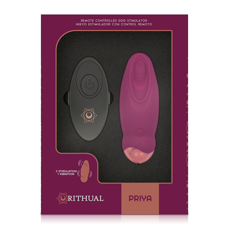Œuf Vibrant Télécommandé Priya Stimulation Point G 10 Modes - Rithual