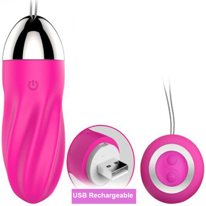 Œuf Vibrant Télécommandé Sweety Spiral Silicone Rose - Armony