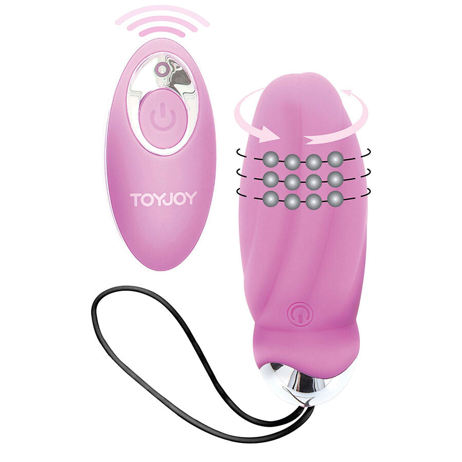 Œuf Vibrant Télécommandé You Crack Me Up Perles Rotatives - Toyjoy