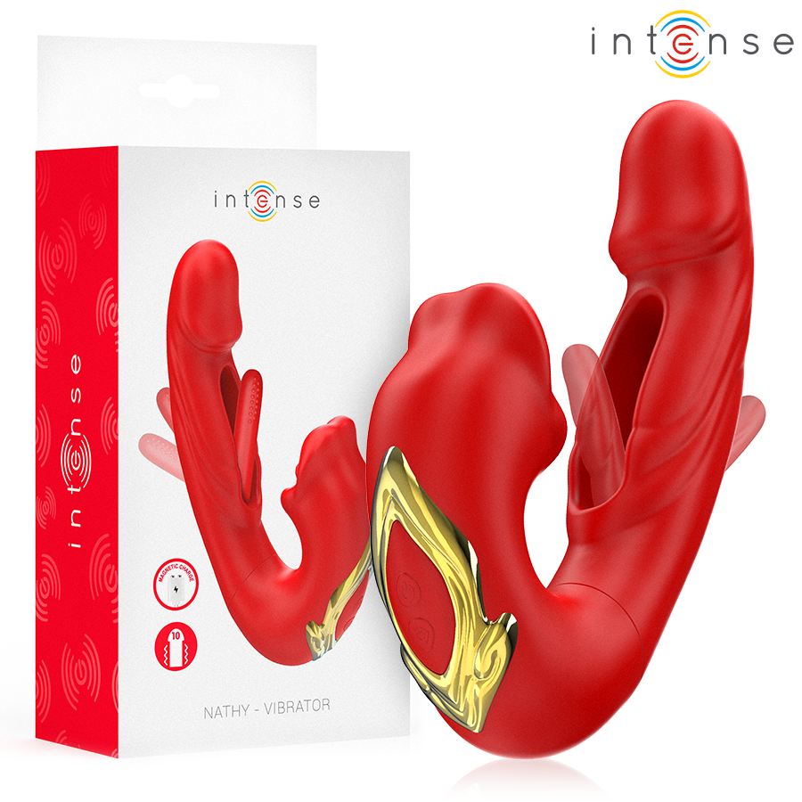 Vibromasseur 2-en-1 Nathy Vibration et Aspiration Clitoris IPX7 - Intense