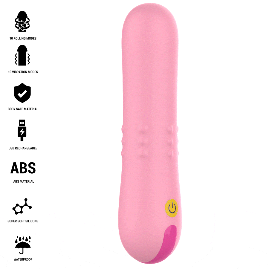 Vibromasseur Barbara Perles Rotatives 10 Modes Rechargeable - Intense