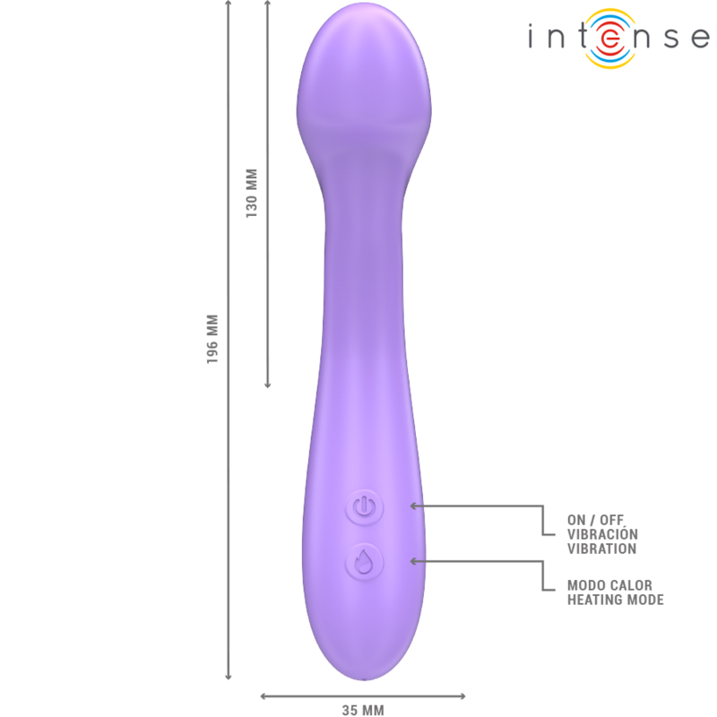 Vibromasseur Chauffant Becky 19 cm 7 Vibrations Rechargeable - Intense
