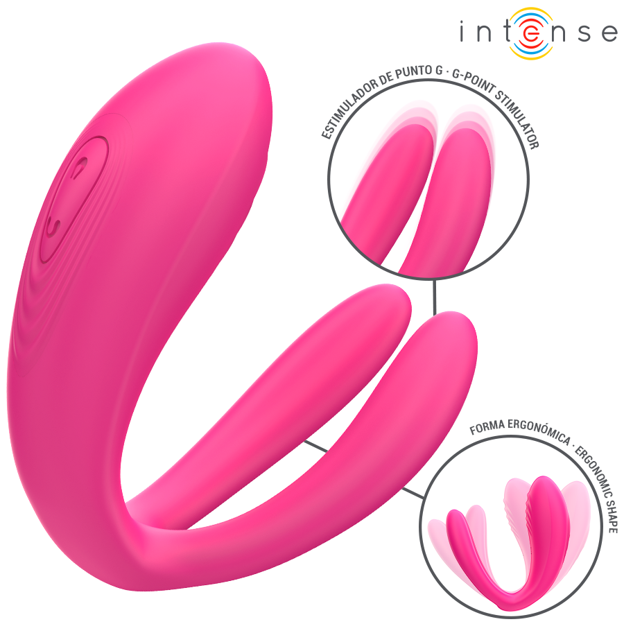 Vibromasseur Couple Julia Double Moteur 10 Modes Télécommande - Intense