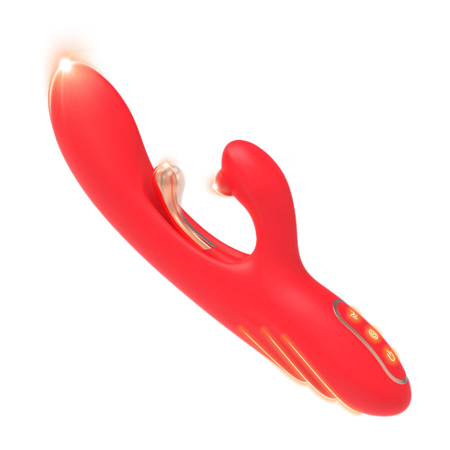 Vibromasseur Point G Langue Oscillante 9 Modes Rechargeable Rouge - Armony