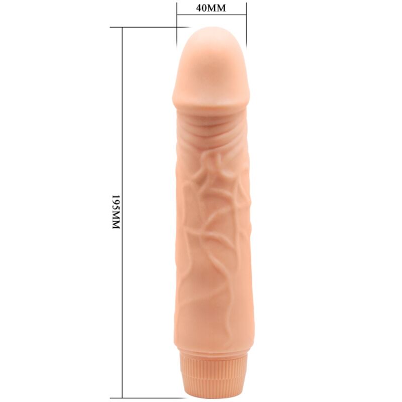 Vibromasseur Réaliste Barbara 20 cm Multi-Vitesses Commande Rotative - Baile