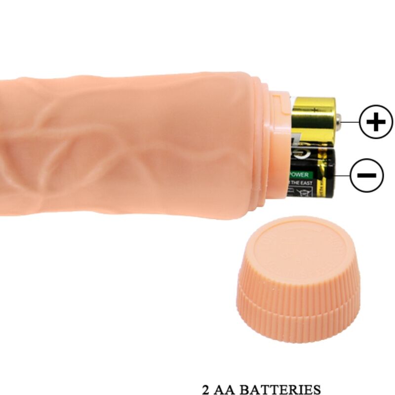Vibromasseur Réaliste Barbara 20 cm Multi-Vitesses Commande Rotative - Baile