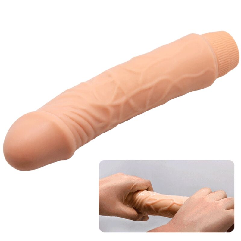 Vibromasseur Réaliste Barbara 20 cm Multi-Vitesses Commande Rotative - Baile
