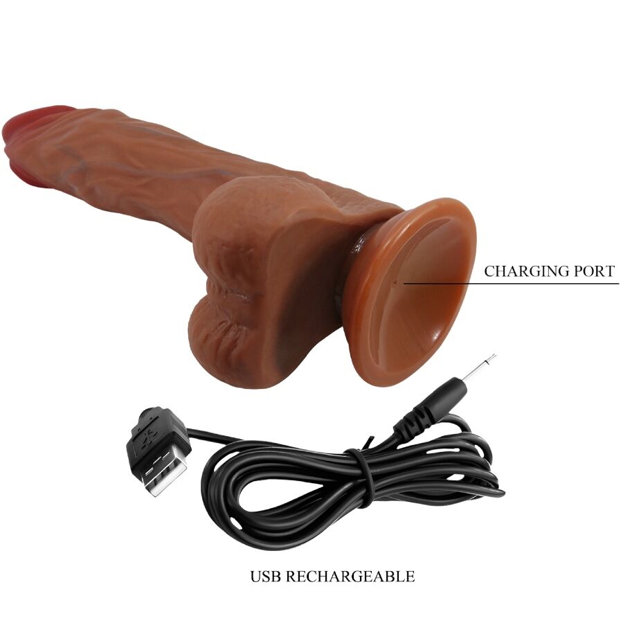 Vibromasseur Réaliste Calisto Va-et-Vient Rotation Ventouse 24 cm - Baile