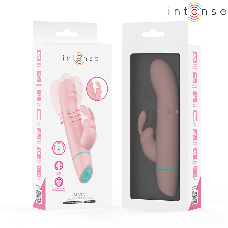 Vibromasseur Rabbit Alvin Oscillant à Roulement 5 Modes Rechargeable - Intense