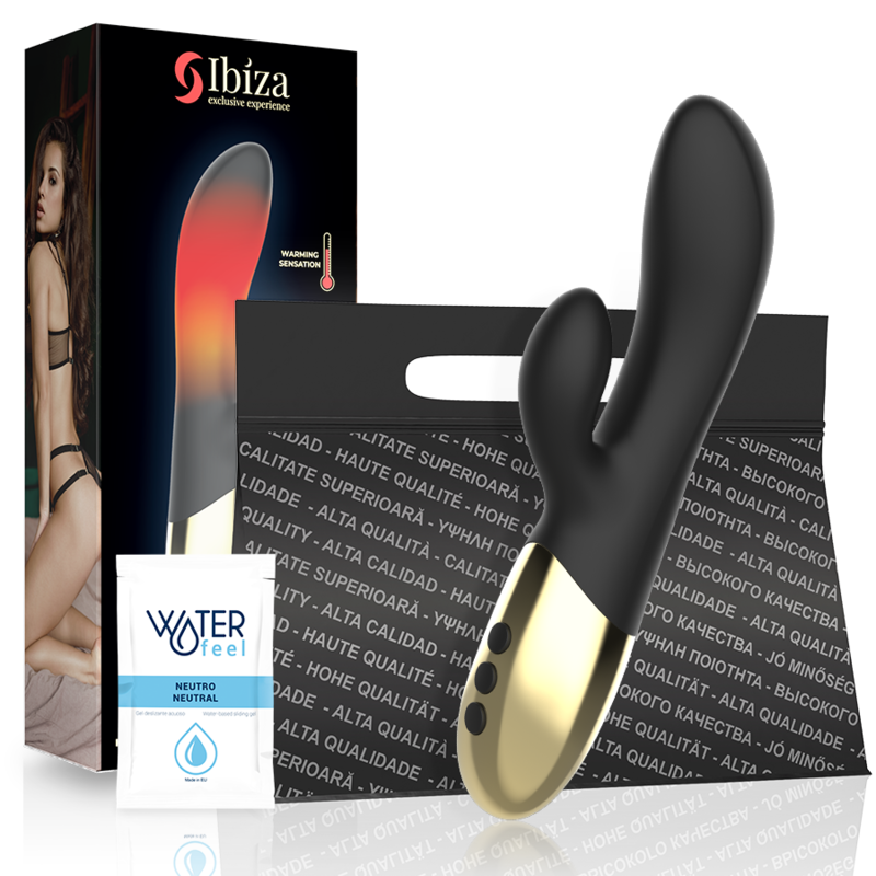 Vibromasseur Rabbit Chauffant 10 Vibrations Double Moteur Rechargeable - Ibiza Technology