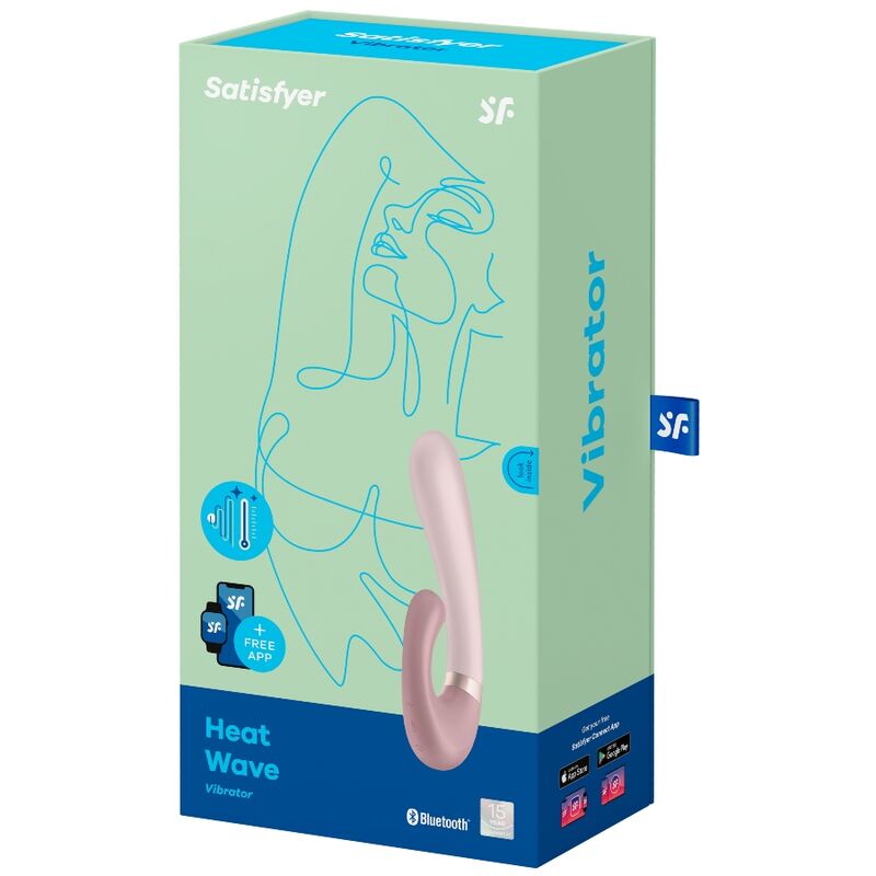 Vibromasseur Rabbit Chauffant Heat Wave Bluetooth 2 Moteurs - Satisfyer
