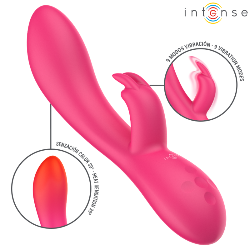 Vibromasseur Rabbit Chauffant Tammy 9 Modes Rechargeable - Intense