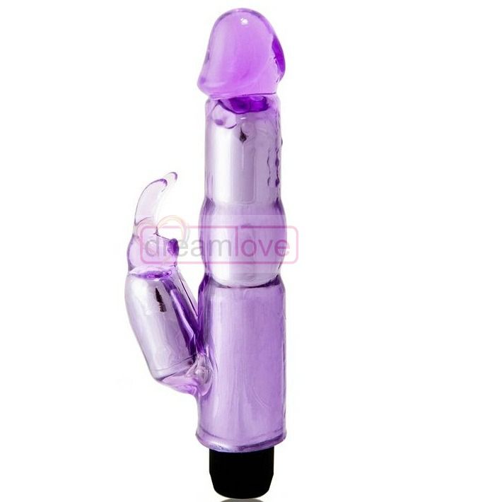 Vibromasseur Rabbit Fantasy Vibe Double Stimulation Texturé Violet - Baile