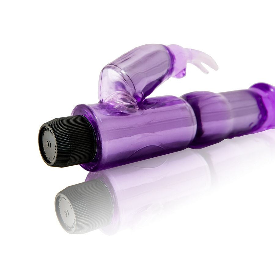 Vibromasseur Rabbit Fantasy Vibe Double Stimulation Texturé Violet - Baile