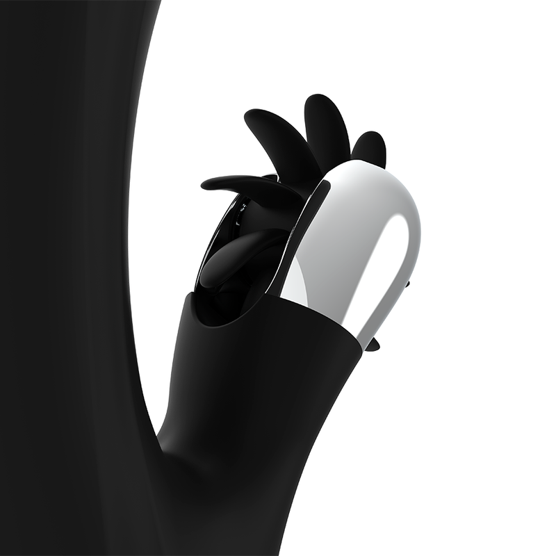 Vibromasseur Rabbit Grimm Wave Function Mouvement Vague Point G - Black&Silver