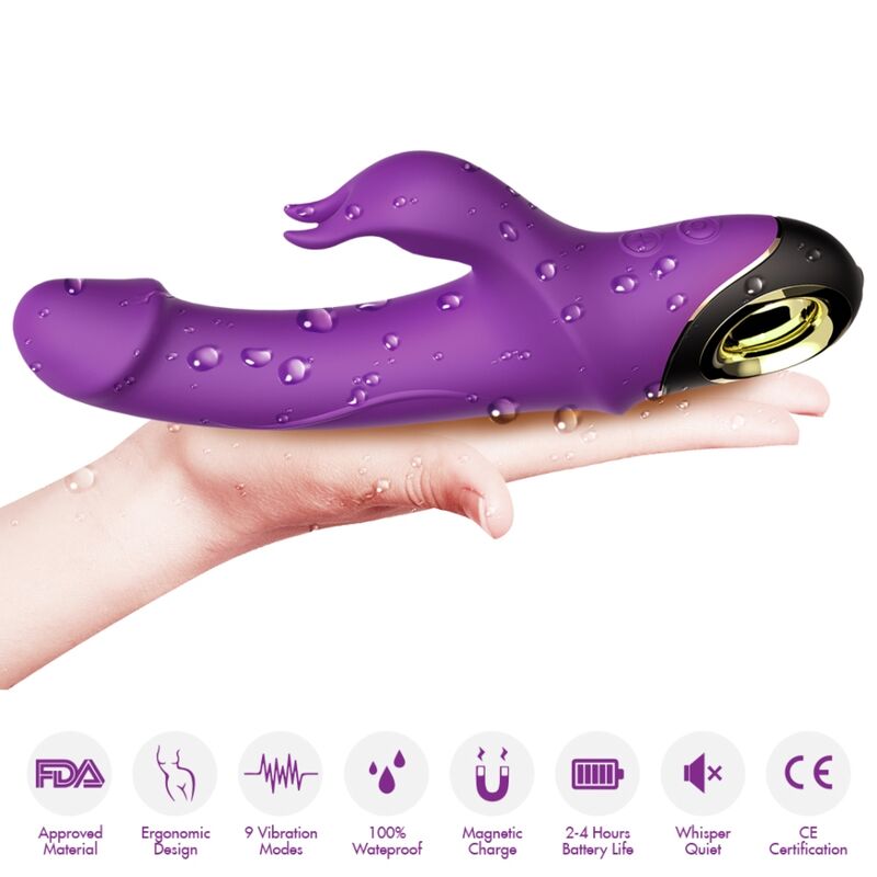 Vibromasseur Rabbit Meteror Double Moteur 9 Modes Rechargeable - Armony