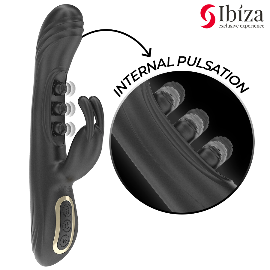 Vibromasseur Rabbit Pulsation Double Moteur 7+7 Modes Rechargeable - Ibiza Technology