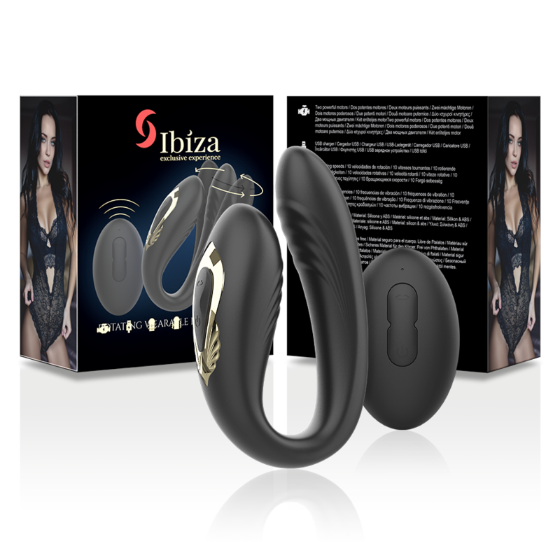 Vibromasseur Rabbit Rotatif Ibiza Wave Double Moteur Télécommande - Ibiza Technology
