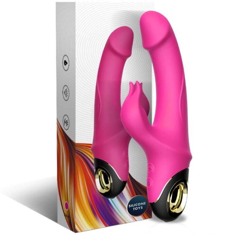 Vibromasseur Rabbit Rotatif Meteor 2x9 Modes Rechargeable - Armony