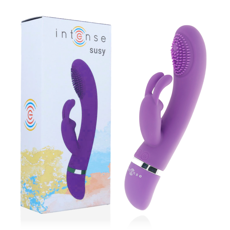 Vibromasseur Rabbit Susy Oscillant Silicone Rechargeable - Intense