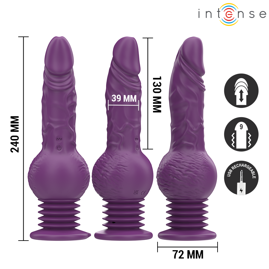 Vibromasseur Rabbit Tatum Va-et-Vient Up & Down 2 Moteurs 24 cm - Intense