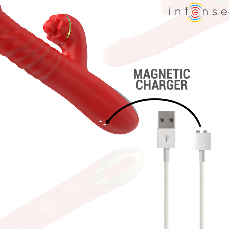 Vibromasseur Rabbit Thalia Vibration Poussée Tapping Rechargeable - Intense