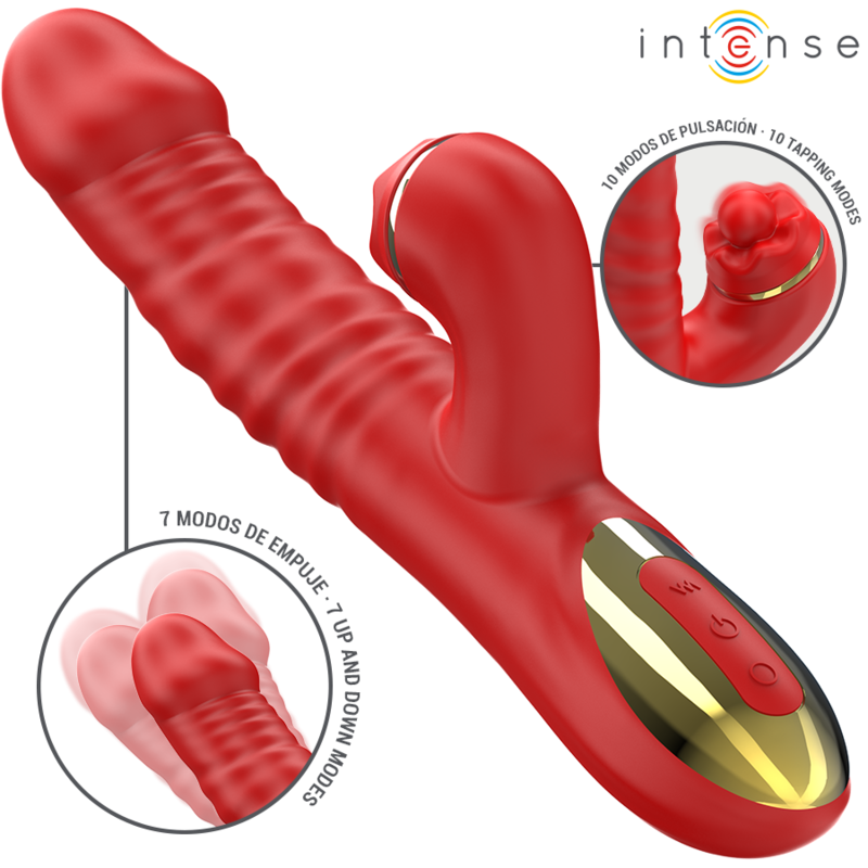 Vibromasseur Rabbit Thalia Vibration Poussée Tapping Rechargeable - Intense