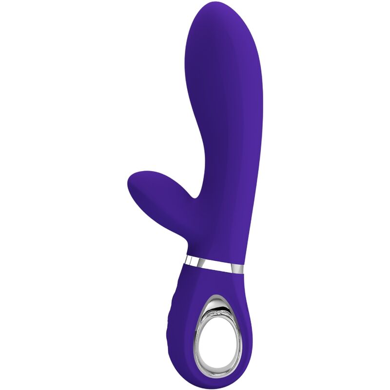Vibromasseur Rabbit Thomas Point G Incurvé Mémoire - Silicone - Pretty Love