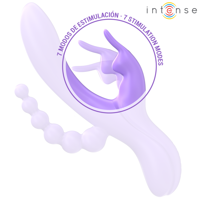 Vibromasseur Rabbit Triple Miko Stimulation Vaginale Clitoridienne Anale 7 Vibrations - Intense