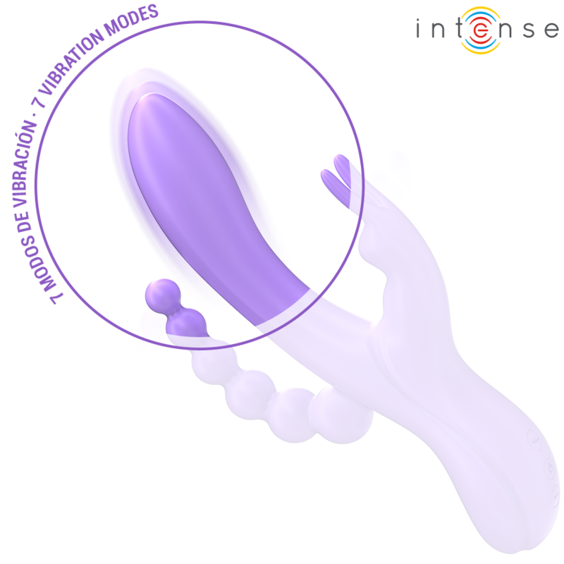 Vibromasseur Rabbit Triple Miko Stimulation Vaginale Clitoridienne Anale 7 Vibrations - Intense