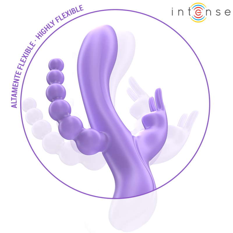 Vibromasseur Rabbit Triple Miko Stimulation Vaginale Clitoridienne Anale 7 Vibrations - Intense