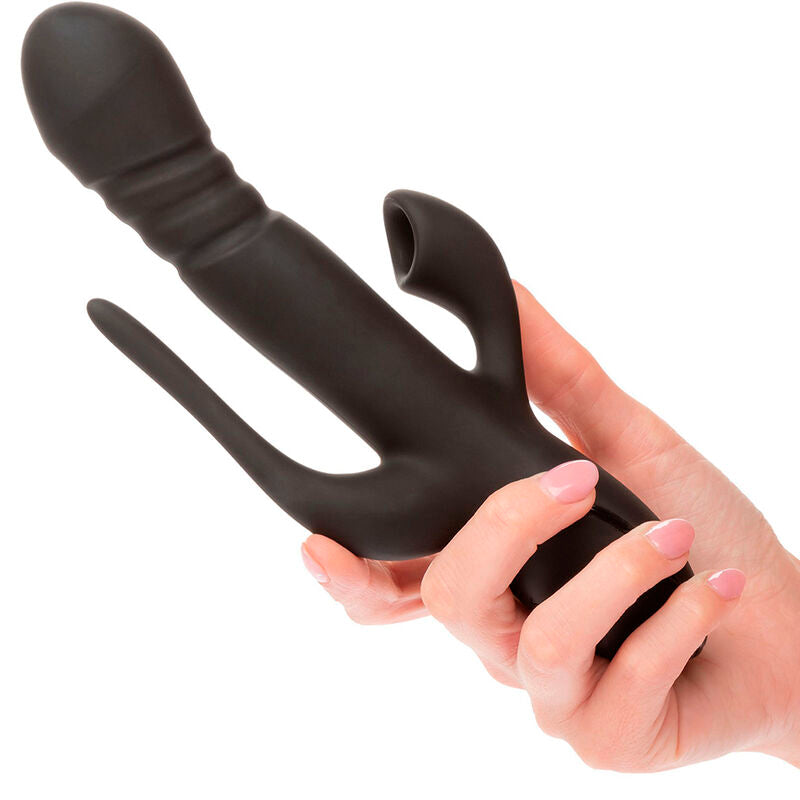 Vibromasseur Rabbit Triple Stimulation Point G Clitoris Silicone - CalExotics