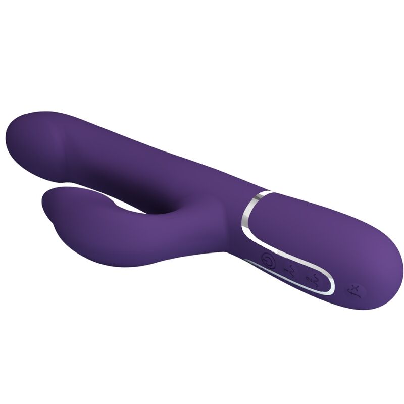Vibromasseur Rabbit Zalin Perles Rotatives 4-en-1 Double Moteur USB - Pretty Love