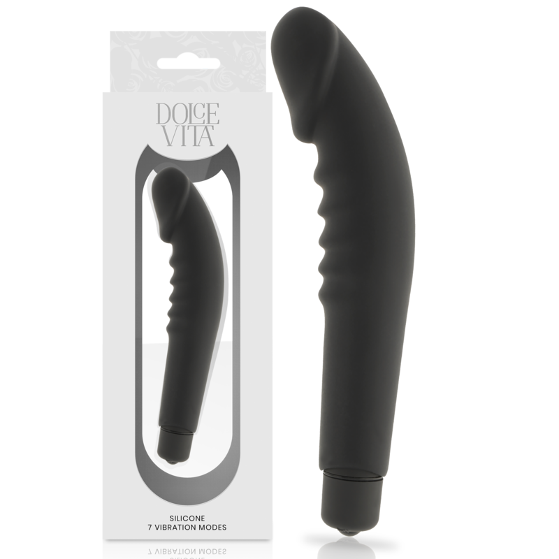 Vibromasseur Realistic Plaisure Silicone avec Coque Amovible 7 Modes - Dolce Vita