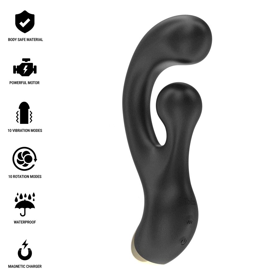 Vibromasseur Rotatif Point G 2 Moteurs 10 Modes USB Magnétique - Ibiza Technology