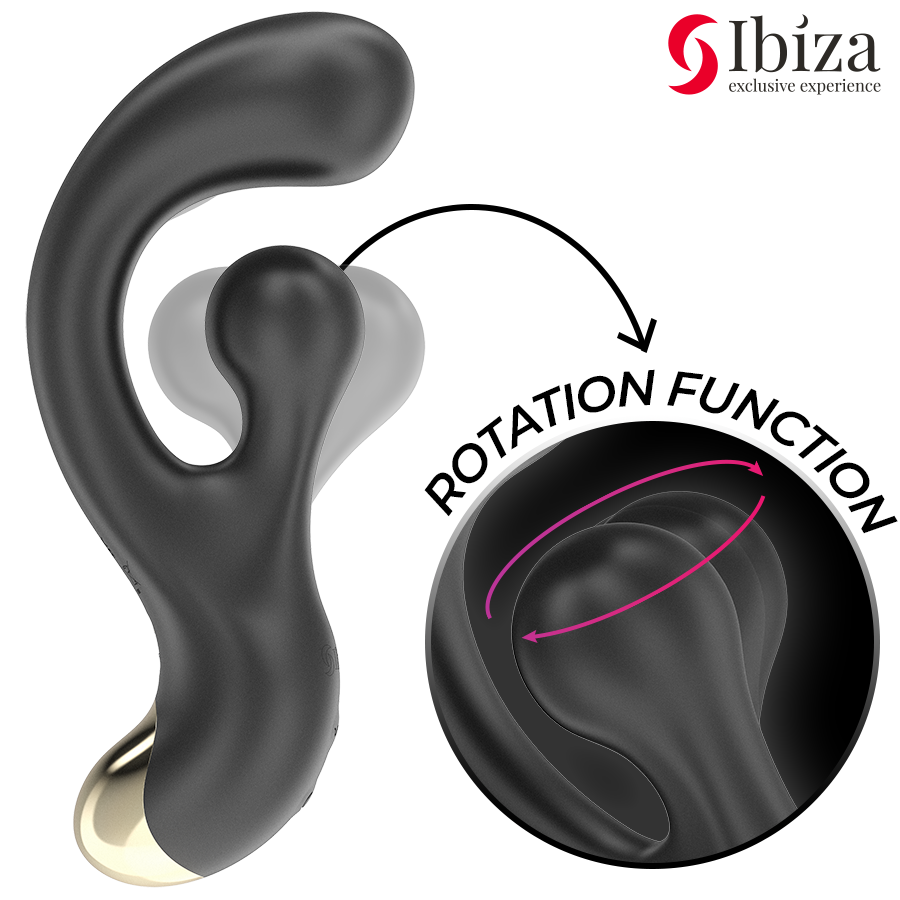 Vibromasseur Rotatif Point G 2 Moteurs 10 Modes USB Magnétique - Ibiza Technology