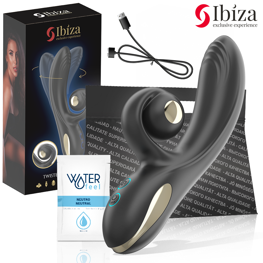 Vibromasseur Rotatif Twister Double Moteur 10 Modes Rechargeable - Ibiza Technology