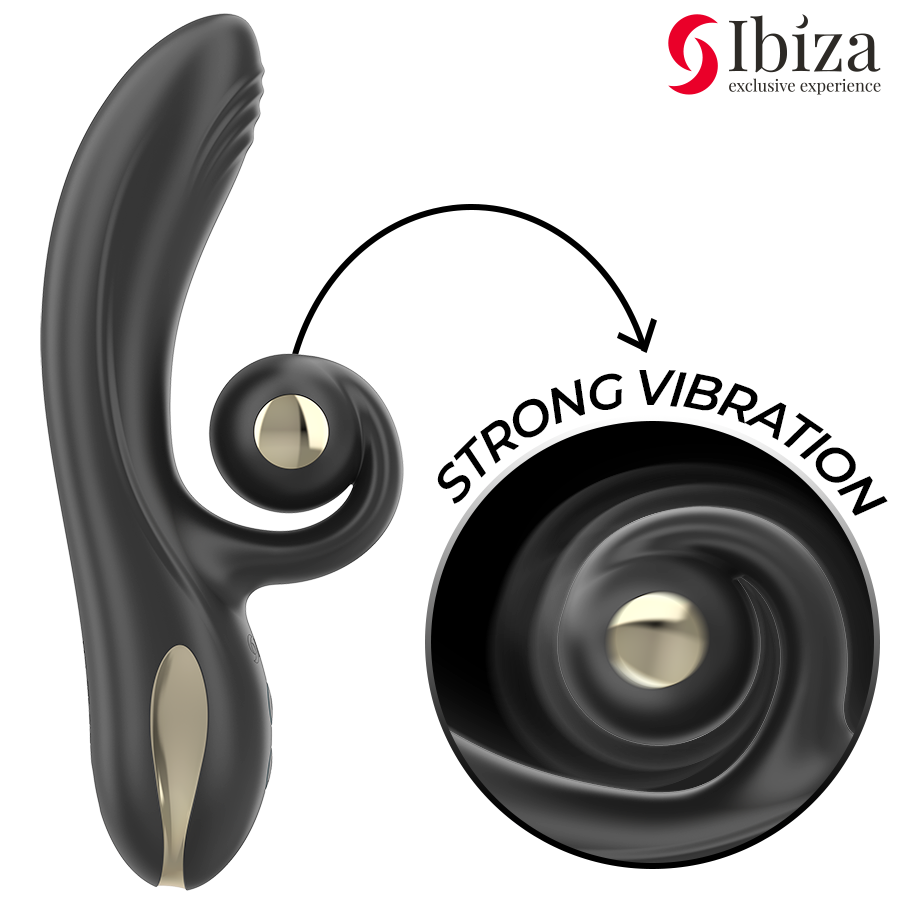 Vibromasseur Rotatif Twister Double Moteur 10 Modes Rechargeable - Ibiza Technology