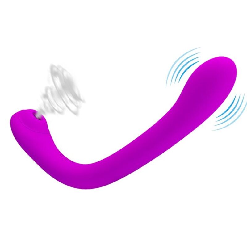 Vibromasseur Suceur Clitoridien Alex 12 Vibrations 4 Succions Rechargeable - Pretty Love