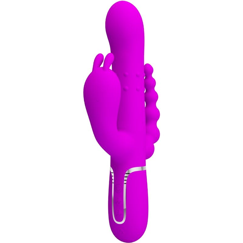 Vibromasseur Triple Cammy 4 en 1 Vaginal Clitoridien Anal - Pretty Love