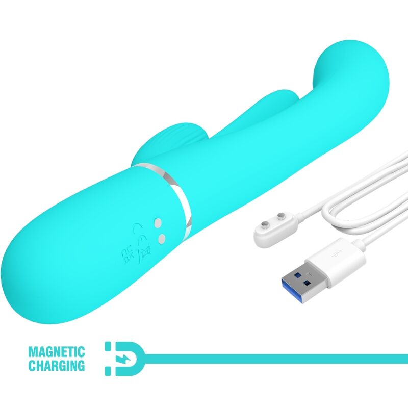 Vibromasseur Triple Rabbit Shania Langue Stimulante - Silicone - Pretty Love