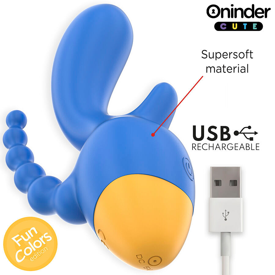 Vibromasseur Triple Stimulation Love 3 Some Connecté 9 Modes - Oninder